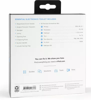 Kit veglash riparimi iFixit EU145348, 25 pjesë, zi/kaltër