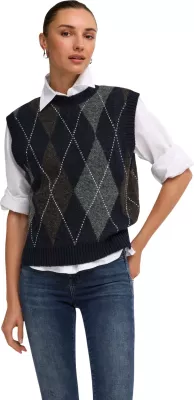 Jelek i thurur për femra Only Onlrhombus Argyle 15364799, i kaltër [Madhësia: M]