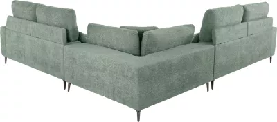 Kënd divani SYMMET FH3269.06, pëlhurë mente, këmbë antracit me shkëlqim, 314x236x90-102H cm