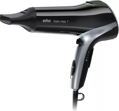Tharëse flokësh Braun HD710, 2200 W, e zezë, argjendtë