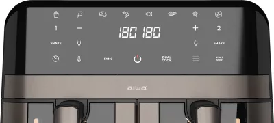 Fritezë me ajër të nxehtë AIWA FUTAGO AFR-9000 9L (2x4.5L) 2400W, e zezë/inox