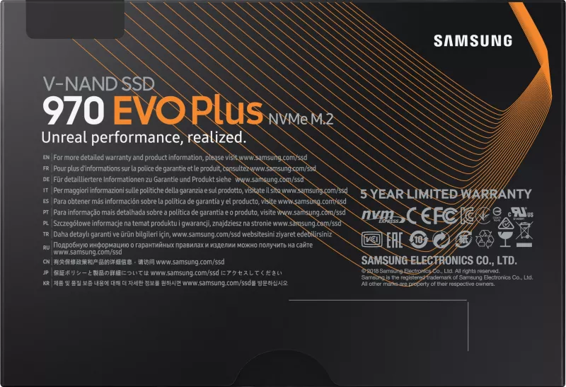 SSD Samsung 970 EVO Plus, 500 GB, M.2, 3500 MB/s