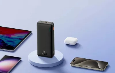 Powerbank Baseus Airpow 20000mAh 20W, e zezë