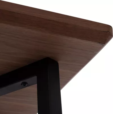 Tavolinë ngrënie JAY FH9304.02 MDF sipërfaqe ngjyrë arre këmbë metali 200x100x75H