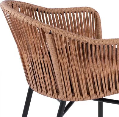 Karrige alumini FH5698.01 antracit me thurje bezhë 57x58x77cm