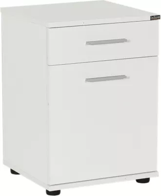 Komodinë e bardhë për dhomë gjumi, Hanah Home, Kmd-511-Bb-1