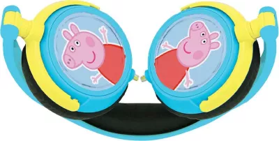 Kufje të palosshme Lexibook Peppa Pig HP015PP, me mikrofon, kontroll volumit, blu/verdhe