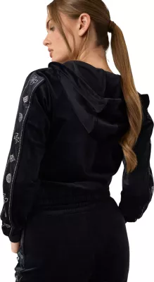 Duks me kapuç me zinxhir për femra Guess Active Amalia V6BQ07 K6301, i zi [Madhësia: XL]