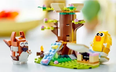 Set ndërtimi LEGO 40709 Spring Animal Playground, 172 pjesë, shumëngjyrësh