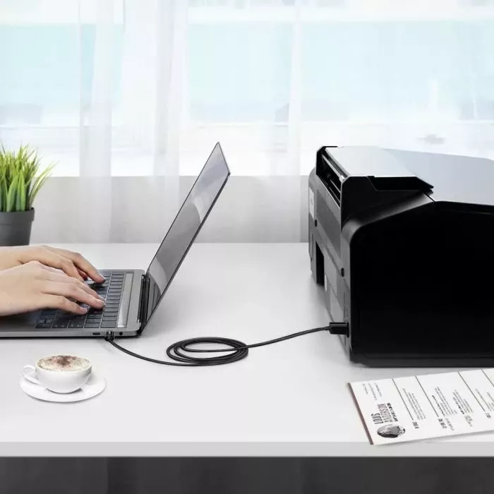 Kabllo printeri UGREEN 50446 USB-C në USB-B 2.0 2m, e zezë, polybag thumbnail 5
