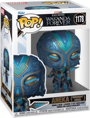 Figurinë Funko Pop Funko Marvel Black Panther: Wakanda Forever Aneka (Midnight Angel) #1178, blu/artë