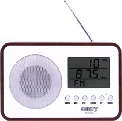 Radio digjitale CAMRY Premium CR1153, FM, LCD, alarm, termometër, kalendar, dizajn druri