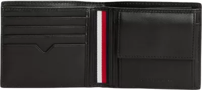 Portofol për meshkuj Tommy Hilfiger TH Element Mini CC Wallet AM0AM14790, i zi