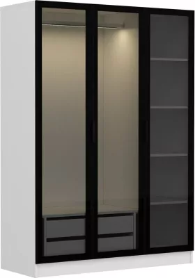 Dollap Skye Decor, ngjyrë e bardhë dhe e zezë, 2273