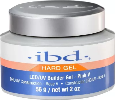 Xhel ndërtues për thonj IBD LED/UV Pink V për femra, 56g