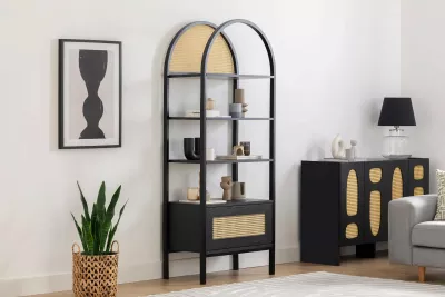 Raft librash Skye Decor, Nala 76, ngjyrë e zezë