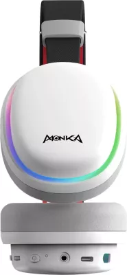 Kufje gaming wireless Marvo Monka Echo HG9069W, Bluetooth 5.2, RGB, mikrofon i ndashëm, të bardha