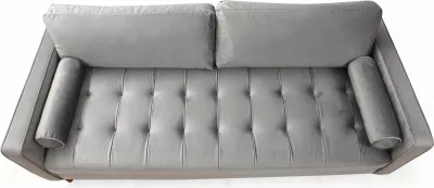 Divan treshe Atelier del Sofa, Rome, ngjyrë gri e çelët