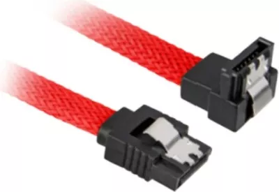 Kabllo SATA III Sharkoon 0.45m, 90°, e kuqe/zezë