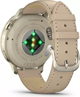 Smartwatch Garmin Venu® 4, Lunar Gold/Bone & Light Sand Band, 41 mm