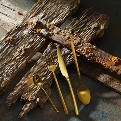 Lugë çaji OVE Amarone Gold 146 mm, set 12 copë, ngjyrë ari