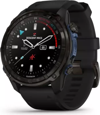 Smartwatch Garmin Descent™ Mk3i  Carbon Grey DLC Titanium / Silicone Black Strap, 51 mm