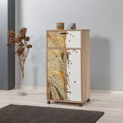 Dollap multifunksional, ngjyrë lisi Sonoma, dizajn modern, Hanah Home, Kiler - 736