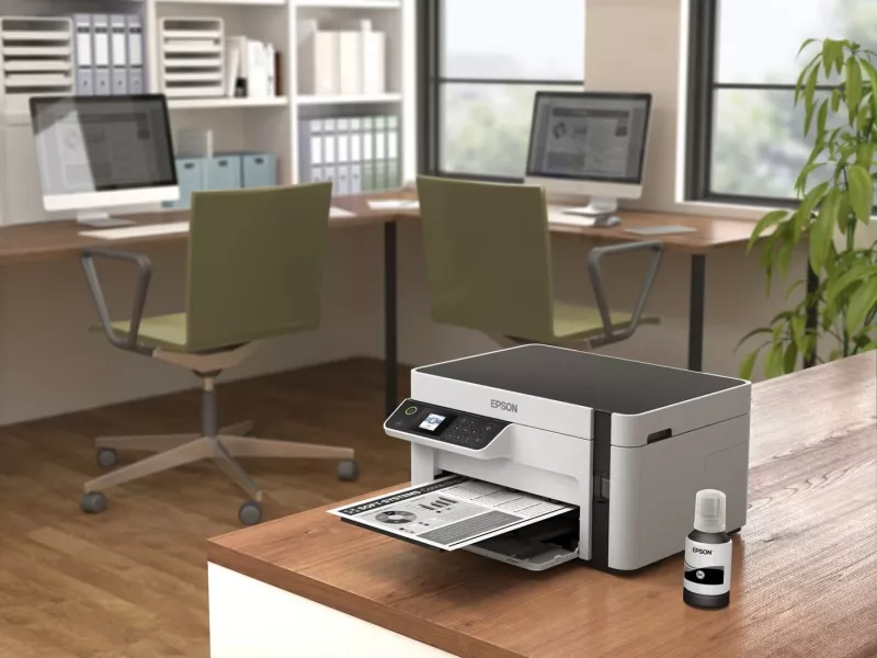 Printer Epson EcoTank M2120, Inkjet, Wi-Fi, Bardhë