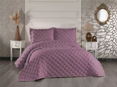Set mbulesë dysheku dopio, ngjyrë rozë e pluhurosur, L'essentiel, Hayal
