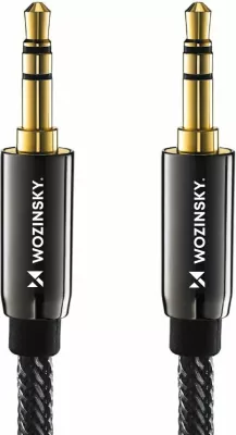 Kabllo audio AUX Wozinsky WACMJB-1M, 1.5m, mini jack 3.5mm, e zezë