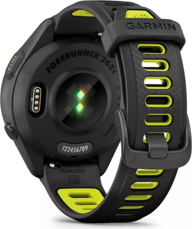Smartwatch Garmin Forerunner 265S, 42mm, AMOLED, GPS, rrip silikoni, verdhë