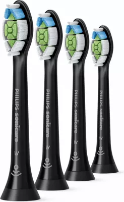 Koka për furçë dhëmbësh sonike Philips Sonicare HX6064/88 Optimal White, 4 copë, e zezë
