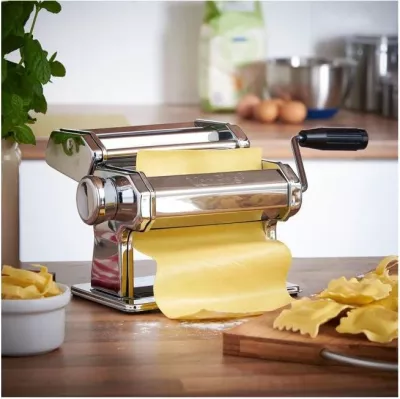 Makinë manuale për makarona VONSHEF 1507252, inox, me rregullim trashësie, argjend