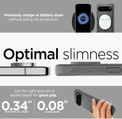 Mbështjellës Spigen Rugged Armor për Google Pixel 9 Pro XL, Gri