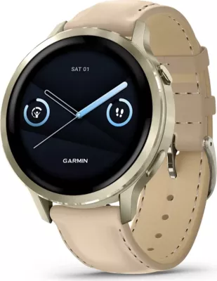 Smartwatch Garmin Venu® 4, Lunar Gold/Bone & Light Sand Band, 41 mm