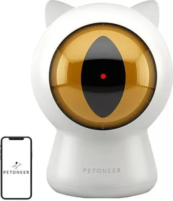 Lodër smart për mace Petoneer Smart Dot PTY010, me kontroll nga aplikacioni, e bardhë