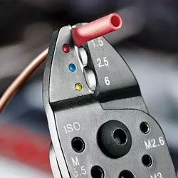Darë diagonale Knipex 97 21 215 C, metal, dorezë plastike, 230mm, kuqe/kaltër