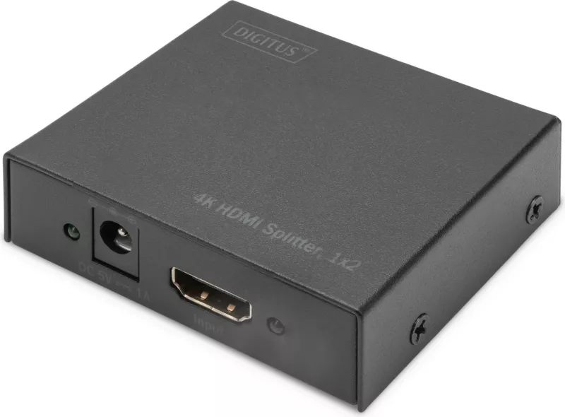 Splitter HDMI Digitus 1x2, 4K, deri 2 monitorë, i zi