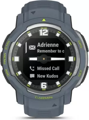 Smartwatch Garmin Instinct Crossover Standard Edition, GPS, 28 ditë bateri, rrip silikon, kaltër
