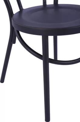 Karrige alumini tip Vjenë, ngjyrë e zezë e ndryshkur, FH5557.01, 42x52x88,5 cm, set prej 6 copë