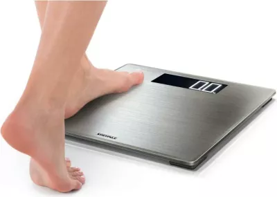 Peshore personale digjitale, Soehnle Style Sense Safe 300, kapacitet 180 kg, ekran LCD i ndriçuar, çelik inoks, argjendt