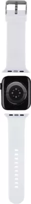 Rrip për Apple Watch Karl Lagerfeld 3D Rubber Karl&Choupette Head, silikon, i bardhë, 38/40/41mm