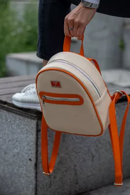 Çantë shpine Oslo, Zoozie Bags, bezhë-portokalli