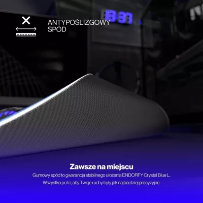 Mauspad Endorfy Crystal Blue L, plastik, ngjyrë kaltër