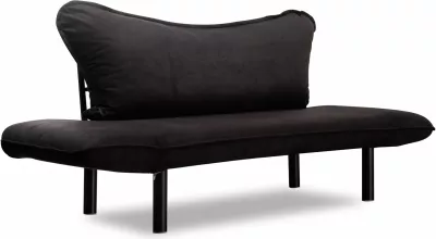 Divan-krevat dy vendësh Atelier del Sofa, Chatto, ngjyrë e zezë