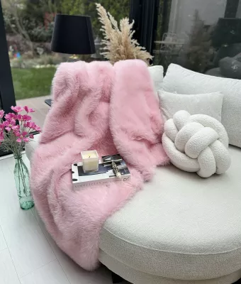 Mbulesë divani rozë, Evila Originals, Lolita, 75