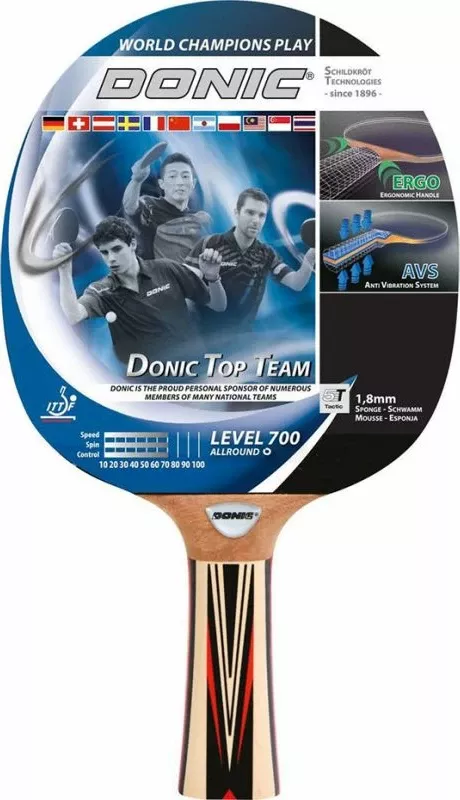 Reket pingpongu Donic për të gjithë, zi e kuqe