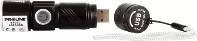 Svetilkë LED portative USB PROLINE 51030 160 lm bateri 600 mAh ZOOM, e zezë