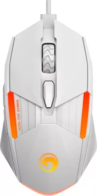 Maus gaming Marvo M291, me kabllo USB, 6400 DPI, RGB, 6 butona, e bardhë