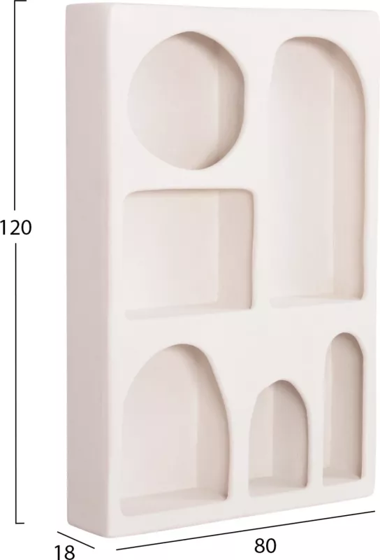 Tallboy Santorini FH18059 MDF ngjyrë off-white 80x18x120H cm